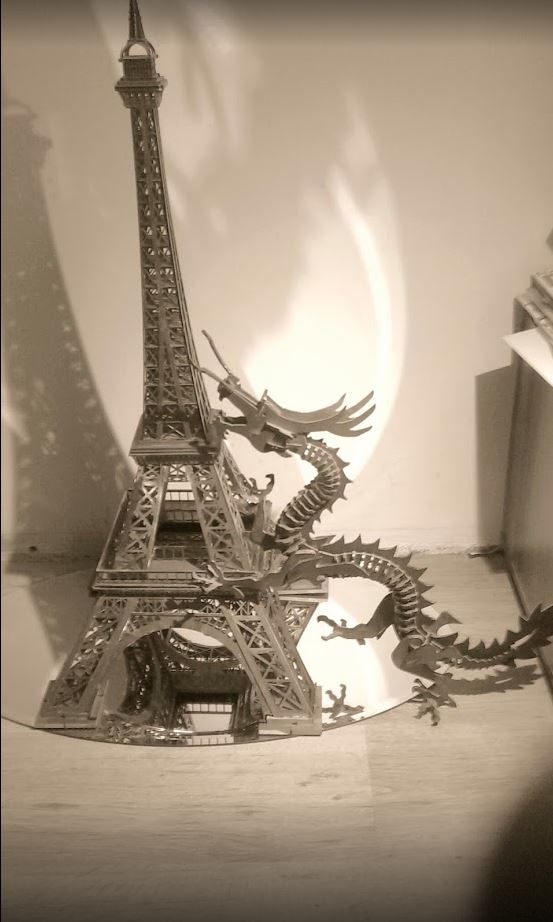 埃菲尔铁塔，金属板拼图，3d拼图