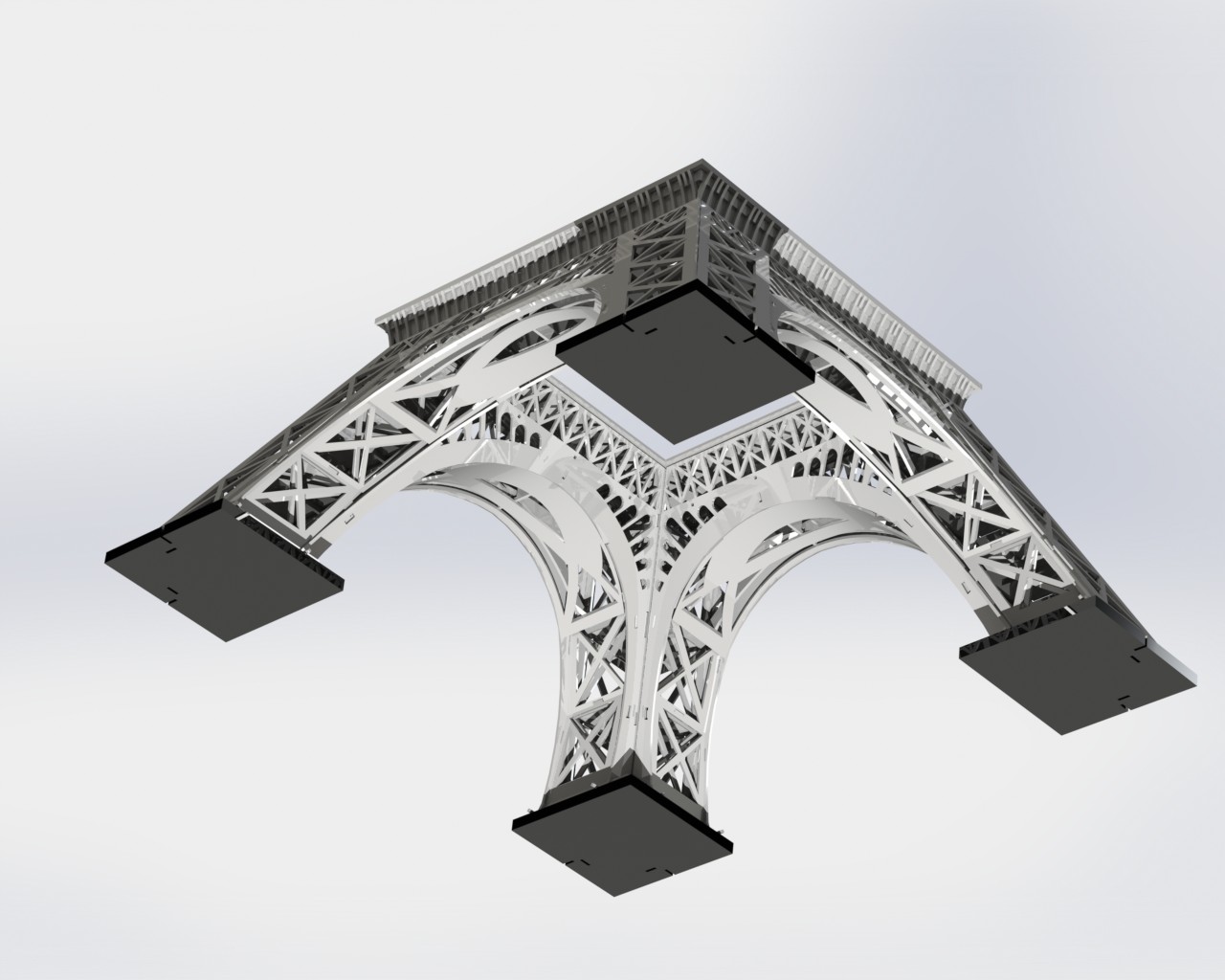 埃菲尔铁塔，金属板拼图，3d拼图