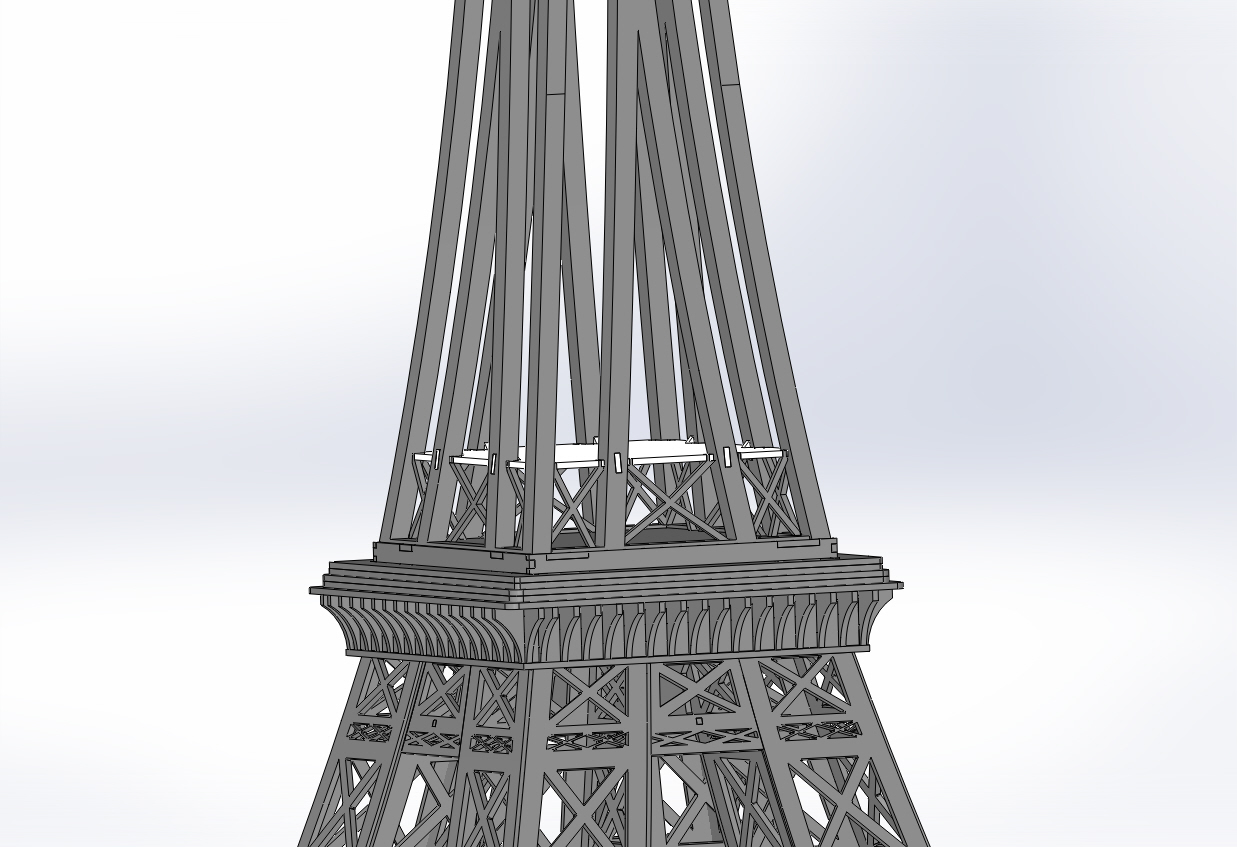 埃菲尔铁塔，金属板拼图，3d拼图