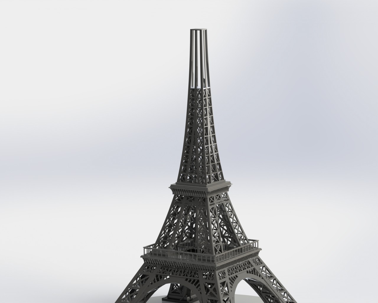 埃菲尔铁塔，金属板拼图，3d拼图