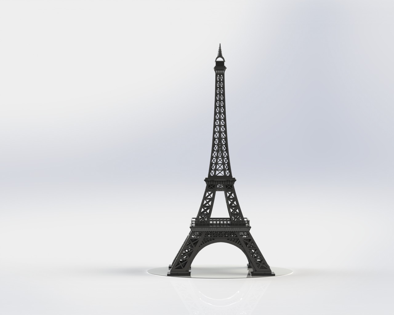 埃菲尔铁塔，金属板拼图，3d拼图