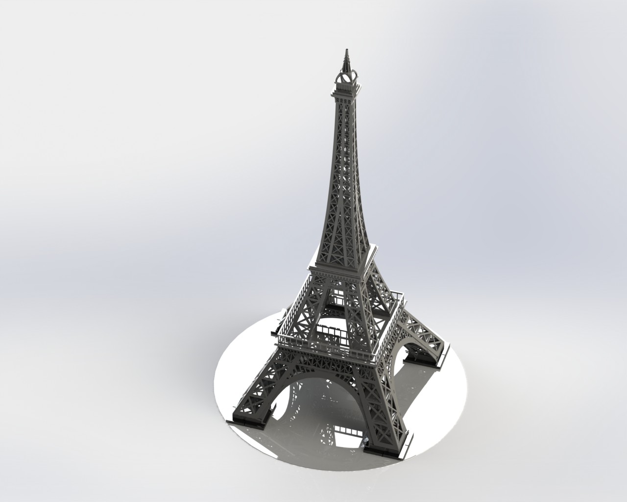 埃菲尔铁塔，金属板拼图，3d拼图