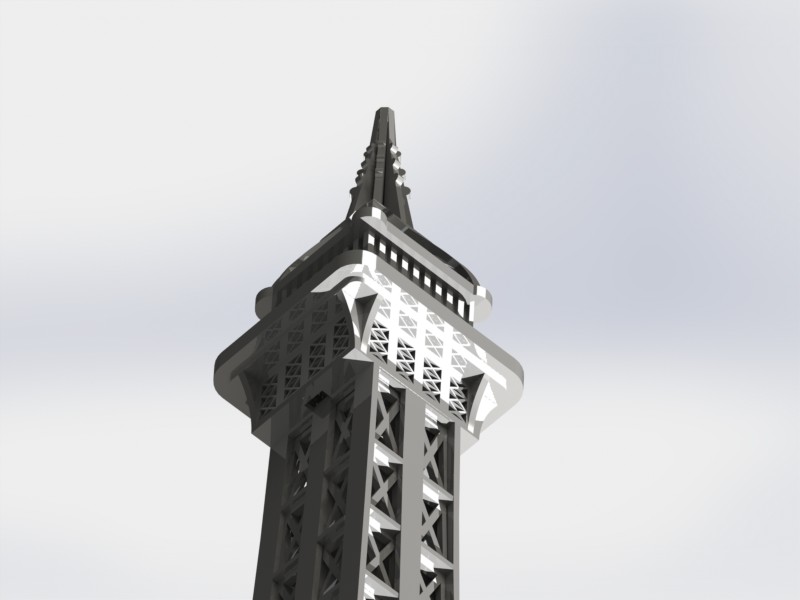 埃菲尔铁塔，金属板拼图，3d拼图