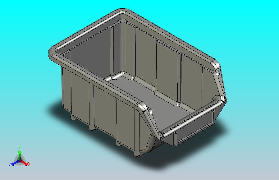 简单可叠放的塑料工具箱