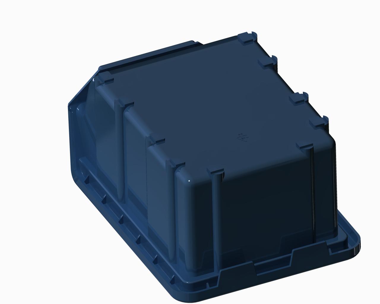 简单可叠放的塑料工具箱