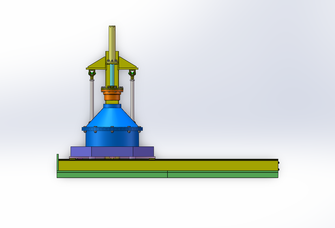 液压驱动悬臂式加压固化脱模工装（0.6KN）（SW+CAD+说明书）