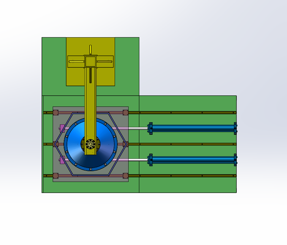 液压驱动悬臂式加压固化脱模工装（0.6KN）（SW+CAD+说明书）