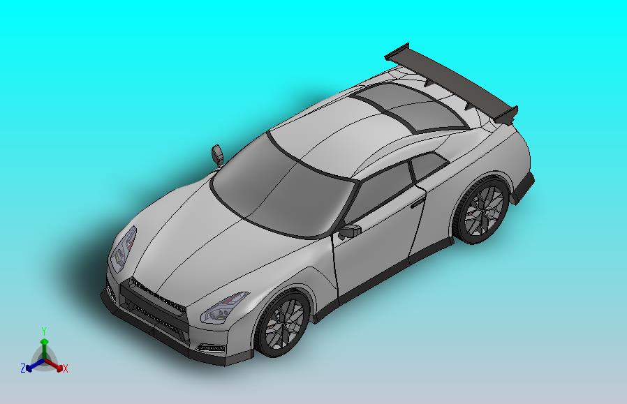NISSAN GTR汽车曲面造型