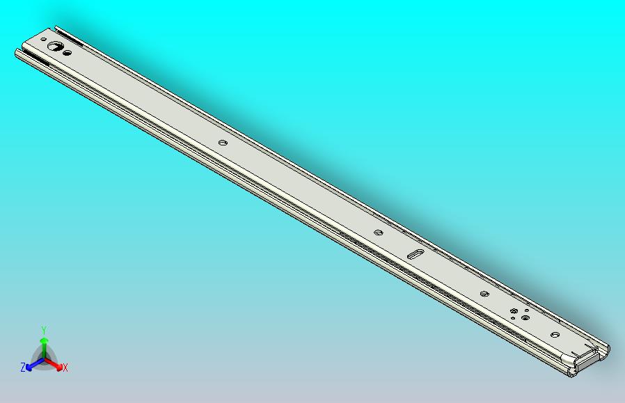 导轨一个12英寸到24英寸50磅锁定滑块的SolidWorks文件