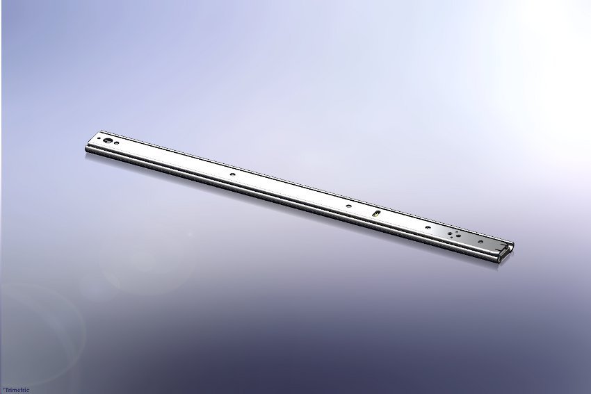 导轨一个12英寸到24英寸50磅锁定滑块的SolidWorks文件