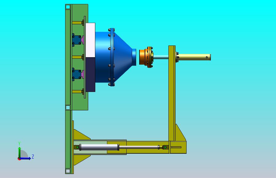 液压驱动悬臂式加压固化脱模工装（0.6KN）（SW+CAD+说明书）