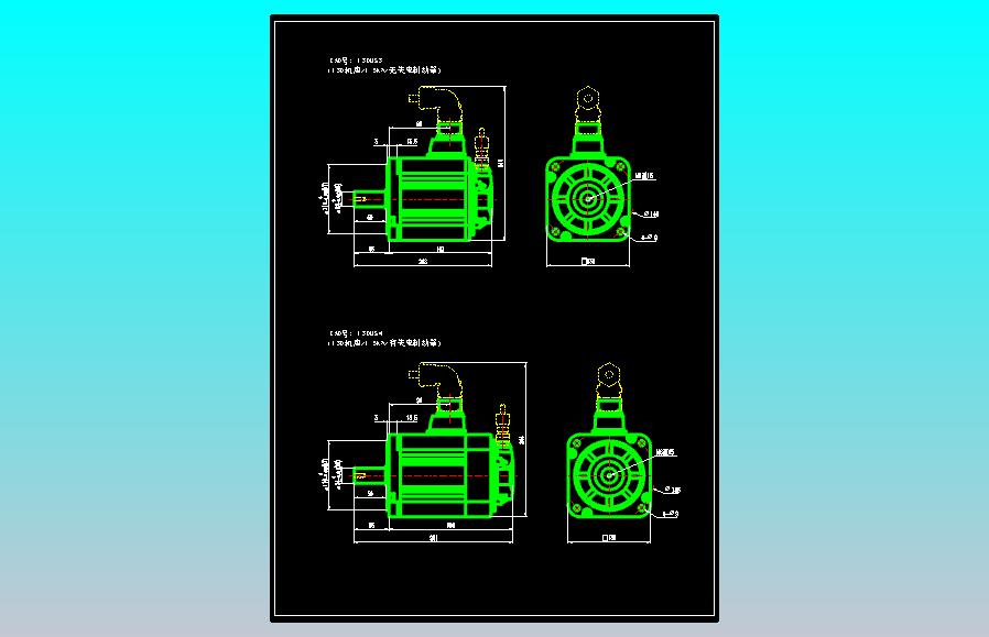 JSCC精研伺服电机CAD 130MS3 130MS4