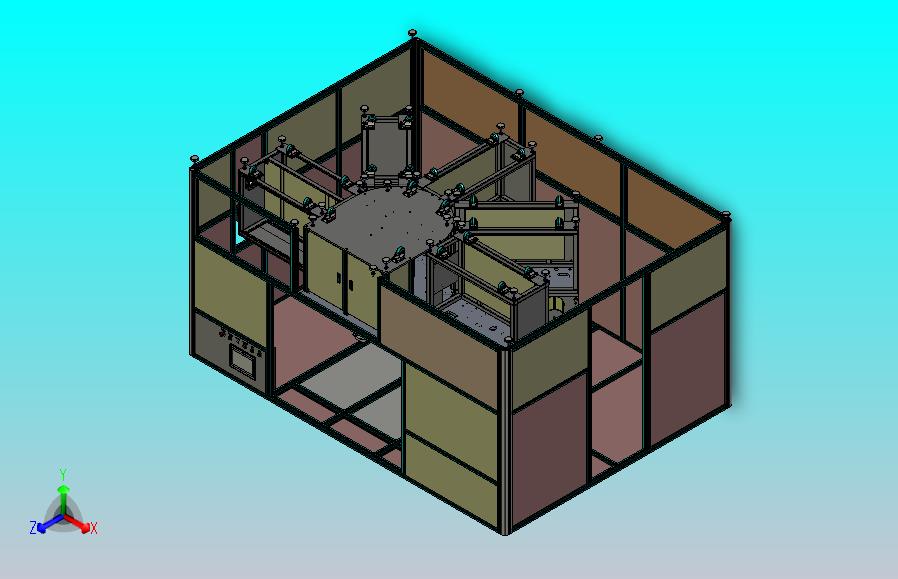 全自动贴膜机3D图纸