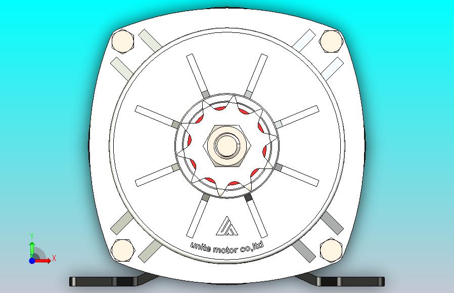 450W 24V直流有刷齿轮电机3D数模图纸