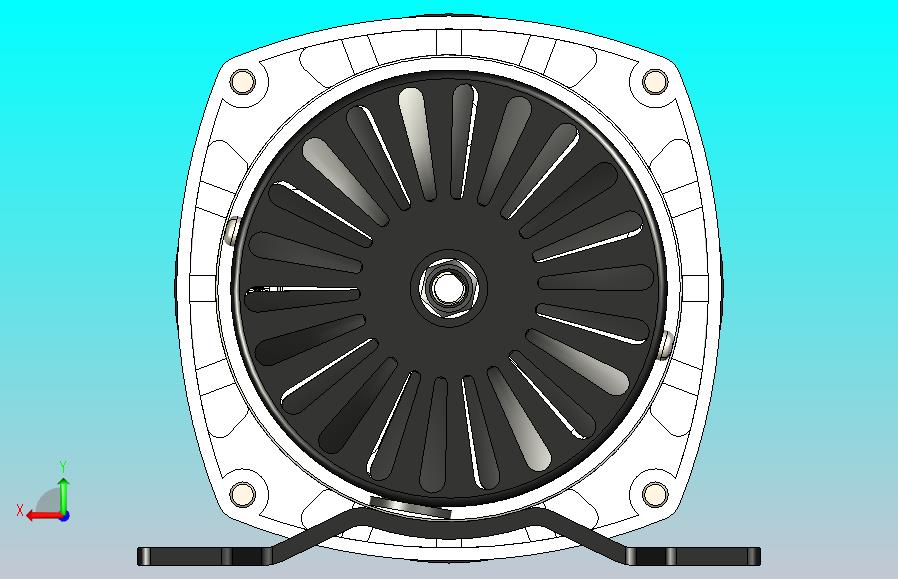 450W 24V直流有刷齿轮电机3D数模图纸