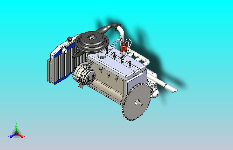 A4L发动机简易模型3D图纸