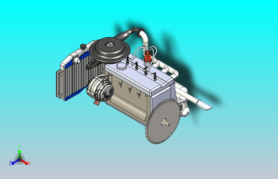 A4L发动机简易模型3D图纸