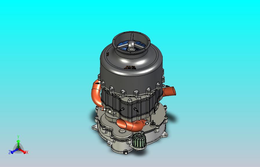 6.0L二冲程转子引擎3D图纸三维模型