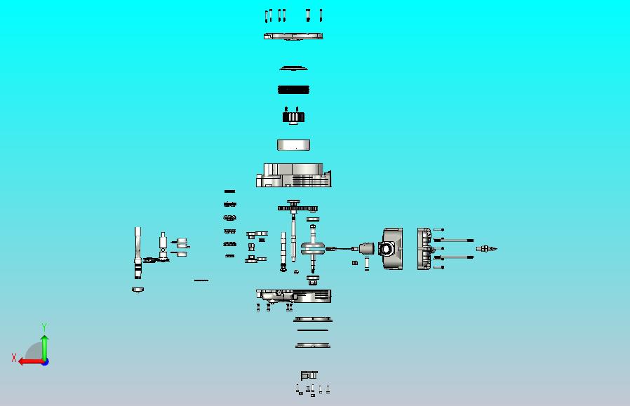 50CC赛车发动机爆炸模型造型3D图纸