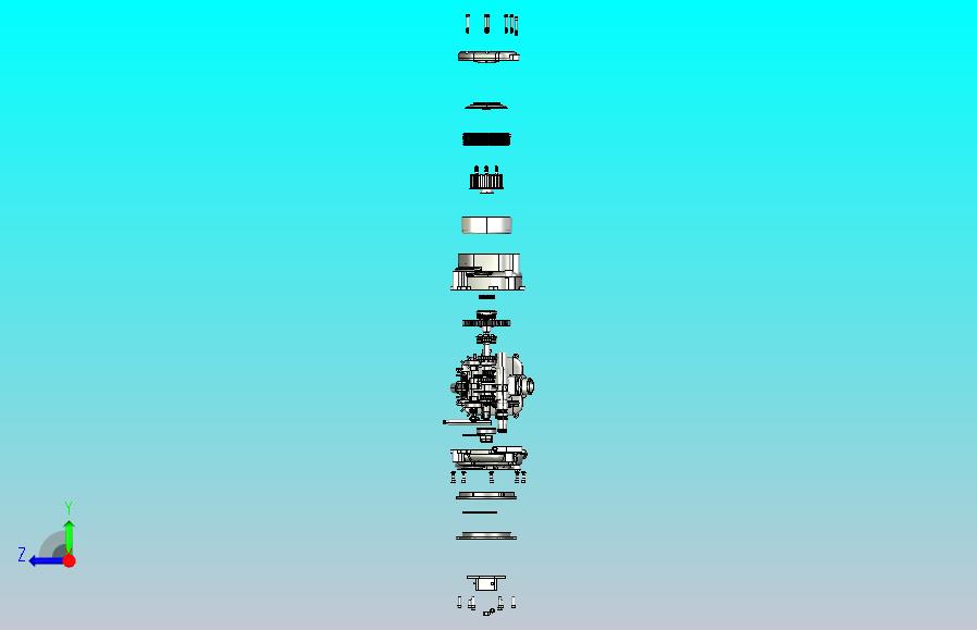 50CC赛车发动机爆炸模型造型3D图纸
