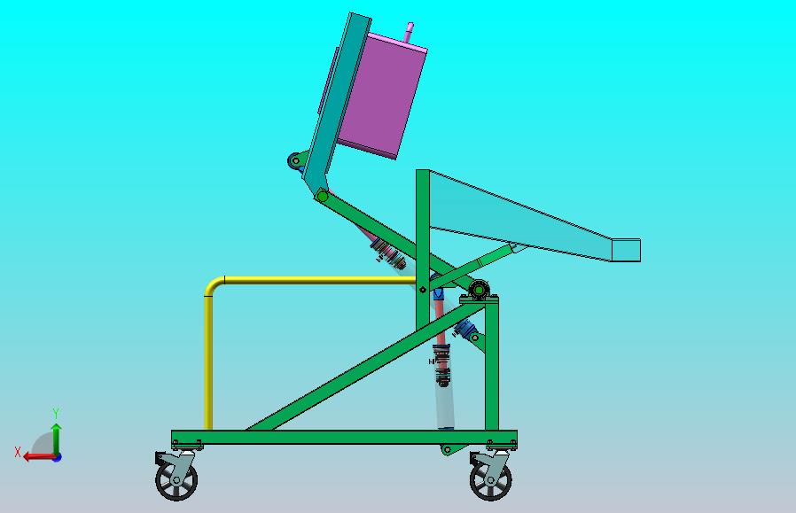 液压提升上料机（SW+CAD+说明书）