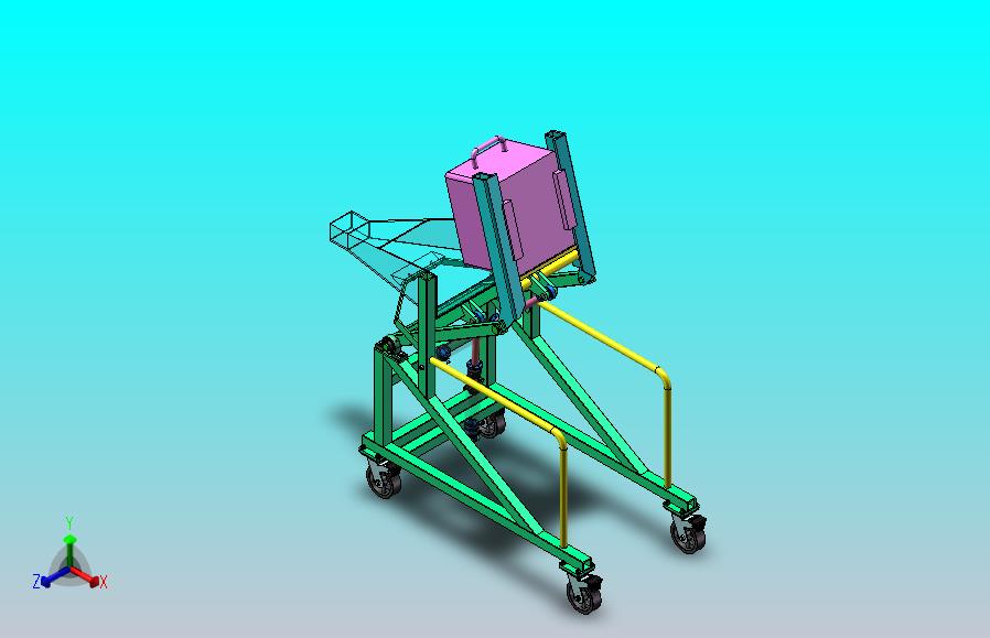 液压提升上料机（SW+CAD+说明书）