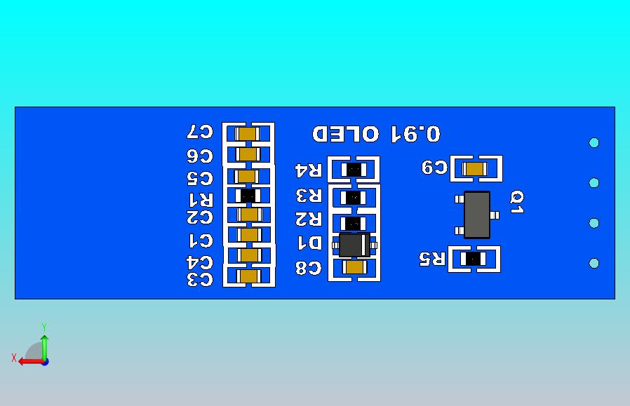 0.91英寸有机发光二极管模块128x32