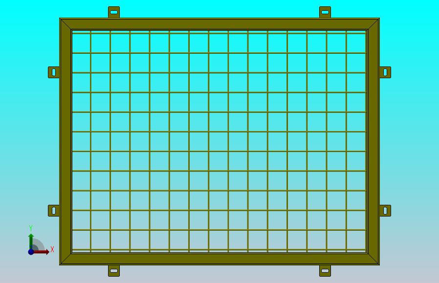 参数金属围栏50x50x4 框架和格栅参数50x50x4