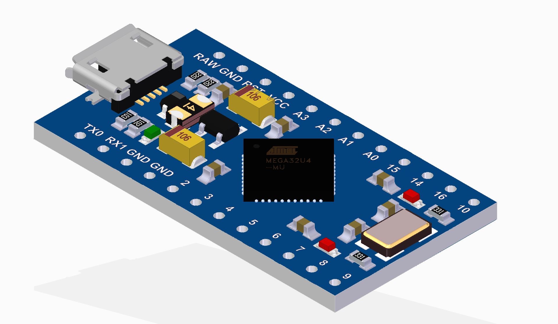 Micro是基于ATmega32U4的微控制器板