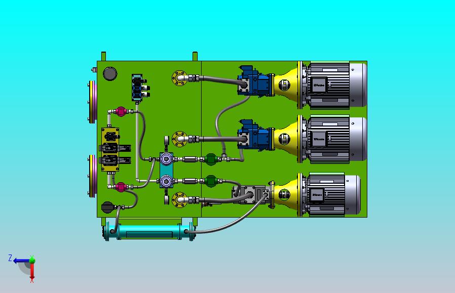 液压机泵站设计（SW+CAD+说明书）