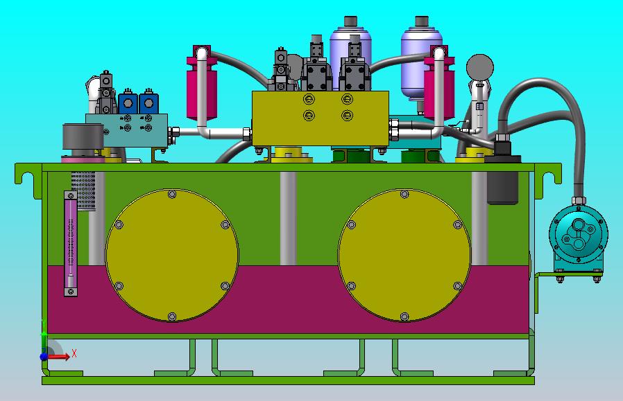 液压机泵站设计（SW+CAD+说明书）