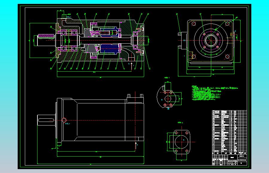 XB01FO-71 轴向柱塞定量马达（CAD+说明书）