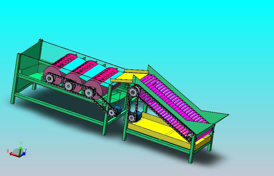液压水果分拣机（SW+CAD+说明书）