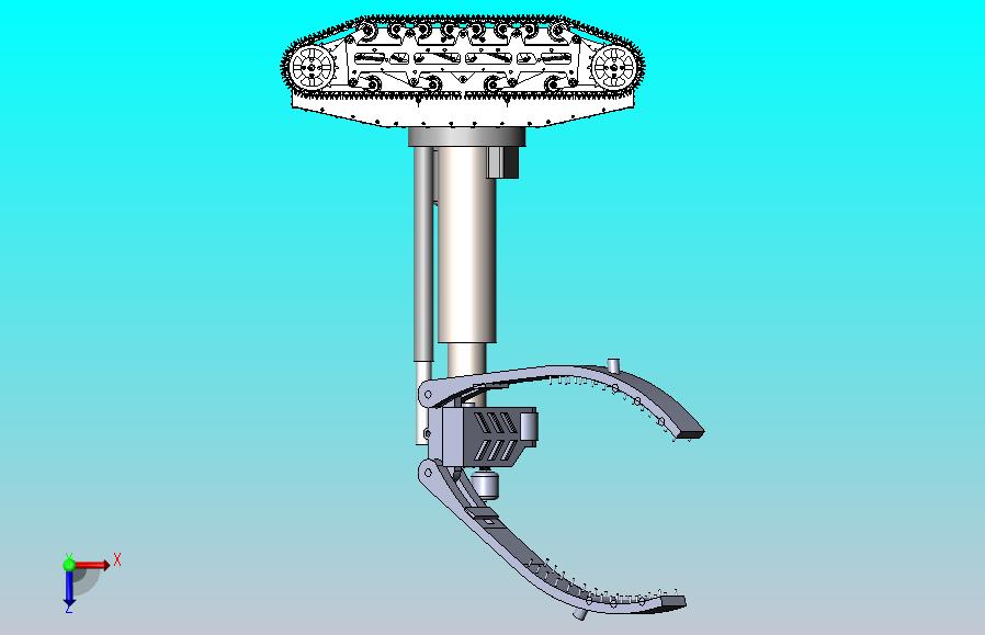 气力管道巡检机器人（SW+CAD+说明书+matelable仿真）