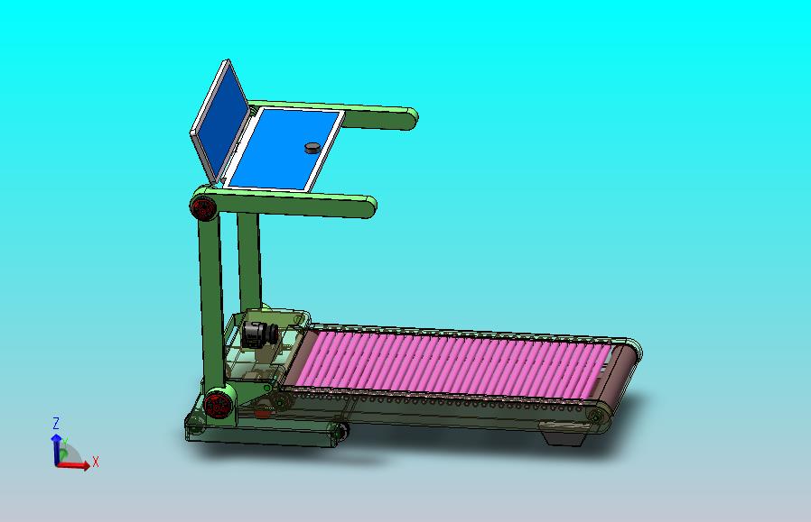 自走式家用自动折叠跑步机（SW+CAD+说明书）