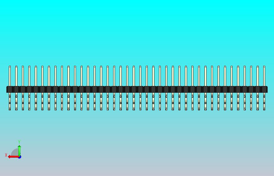 三排公引脚1-40引脚
