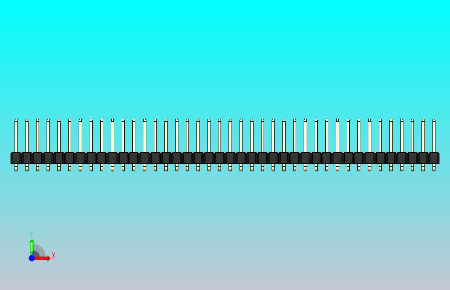 单排公插头1-40针