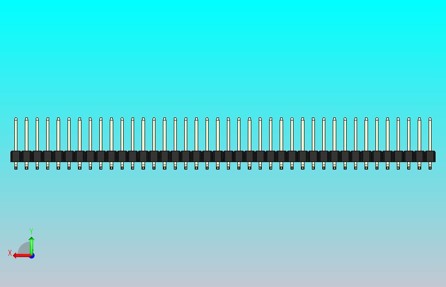 单排公插头1-40针