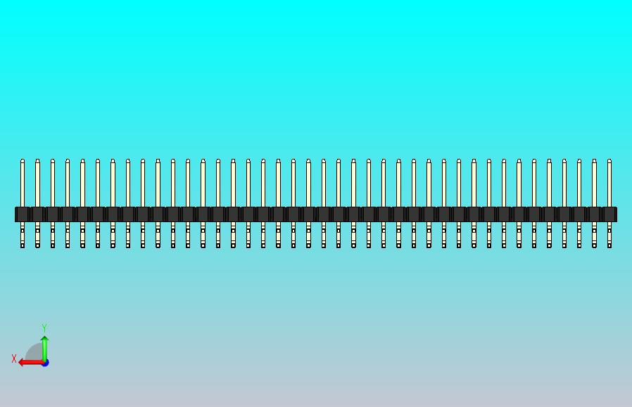 双排公引脚1-40引脚