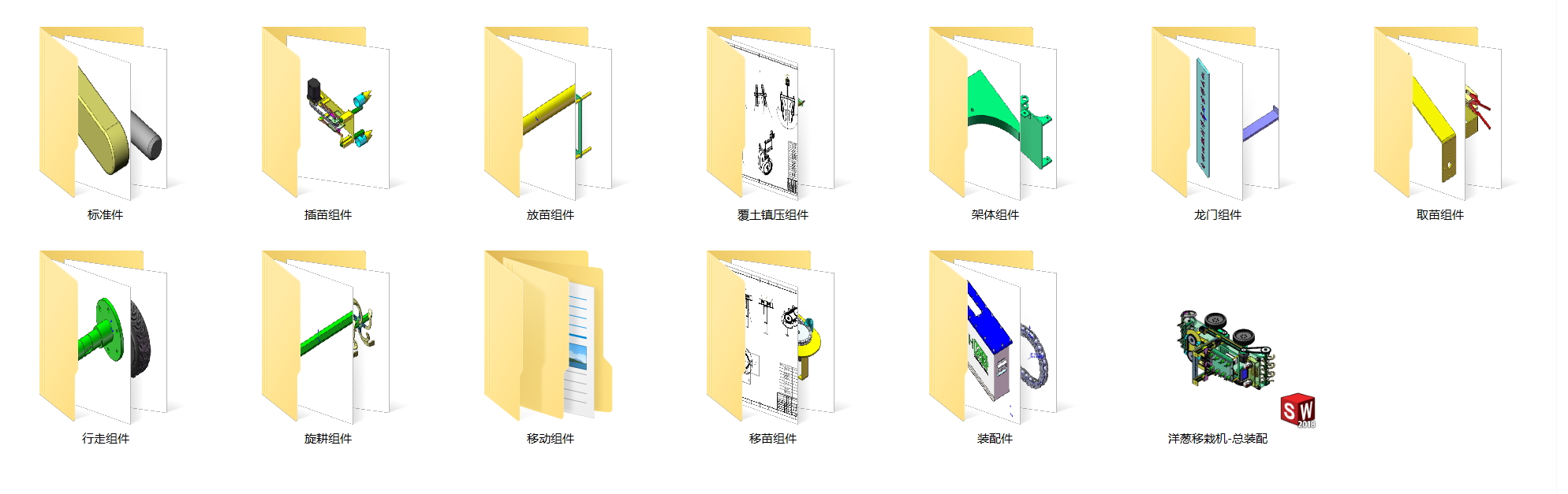 自动化微耕洋葱移栽机（SW+说明书+开题）