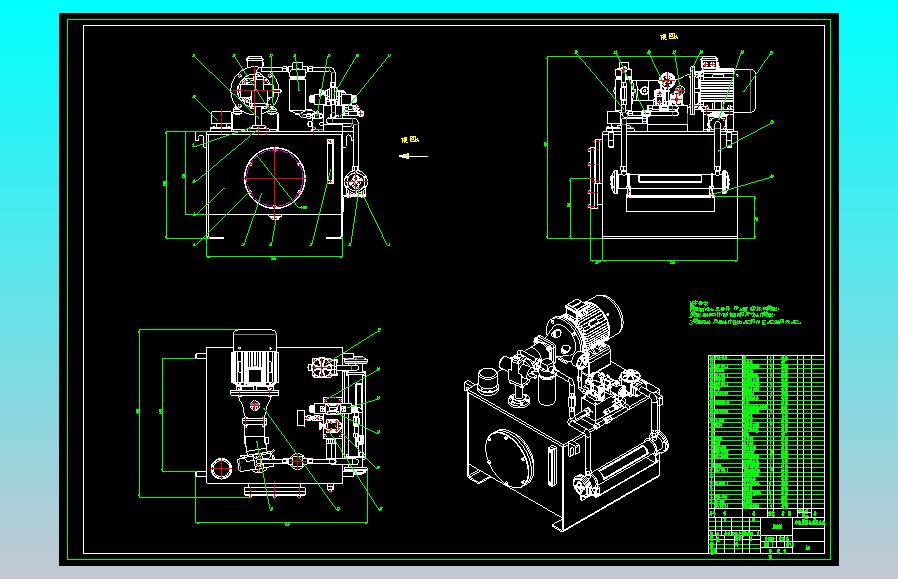 冲床液压机专用液压系统（CAD+说明书）