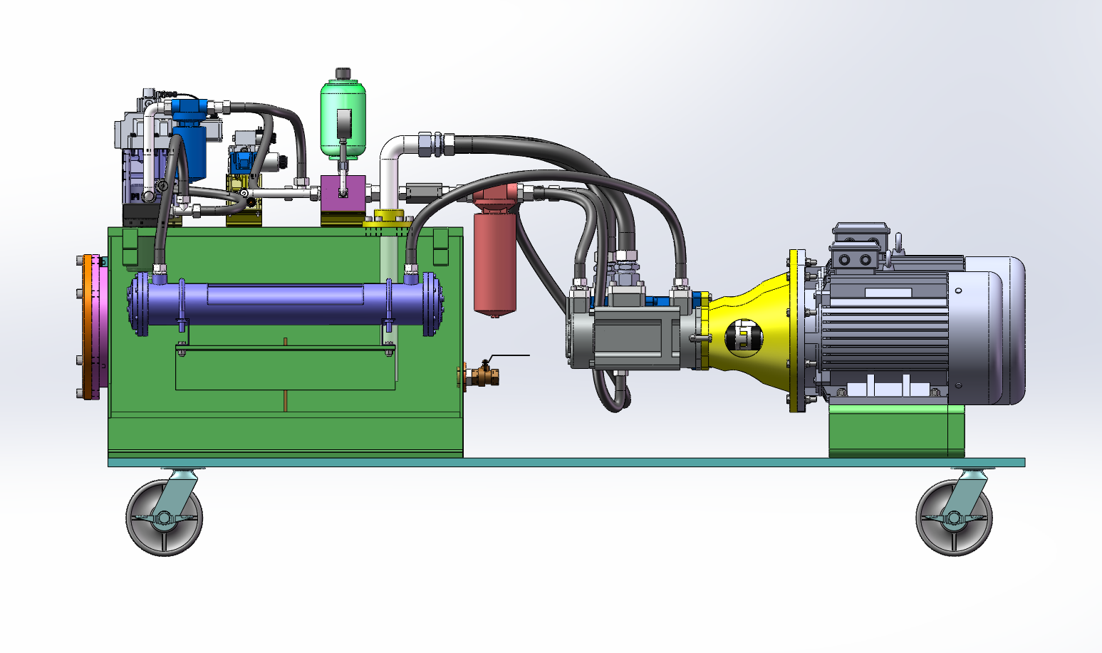 移动式液压工作站（SW+CAD+说明书）