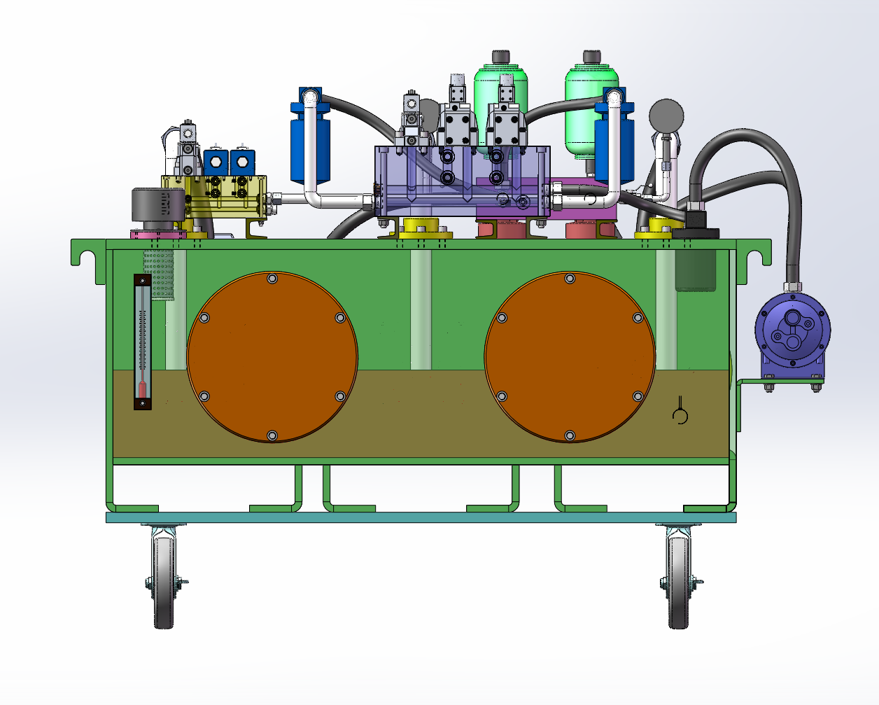 移动式液压工作站（SW+CAD+说明书）