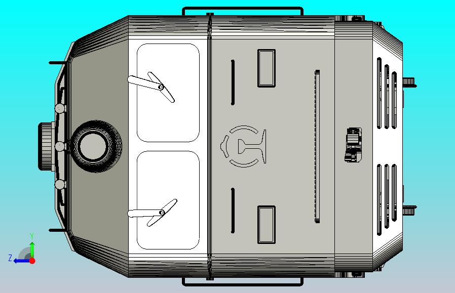 铁路客、货运用直流电传动内燃机车东风4D型内燃机车（DF4D）3D图纸模型
