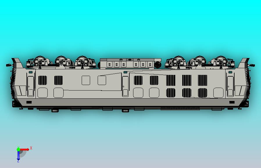 铁路客、货运用直流电传动内燃机车东风4D型内燃机车（DF4D）3D图纸模型
