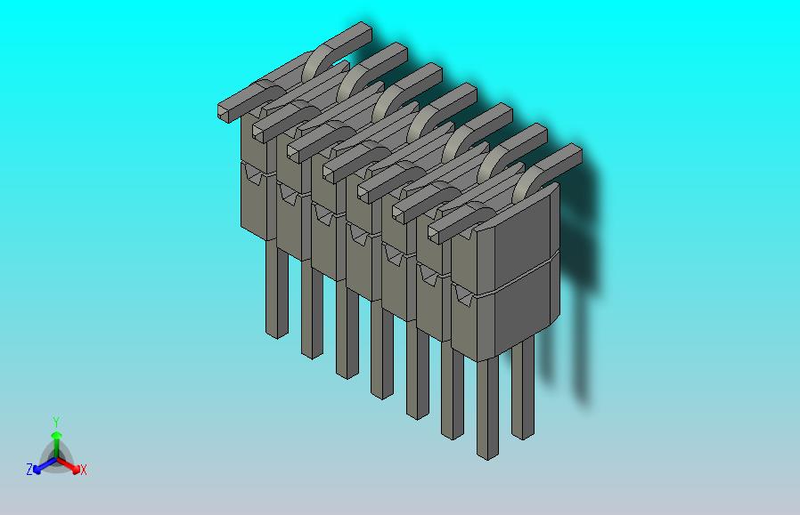 引脚标头1.27mm螺距2行2x7 = 14pin