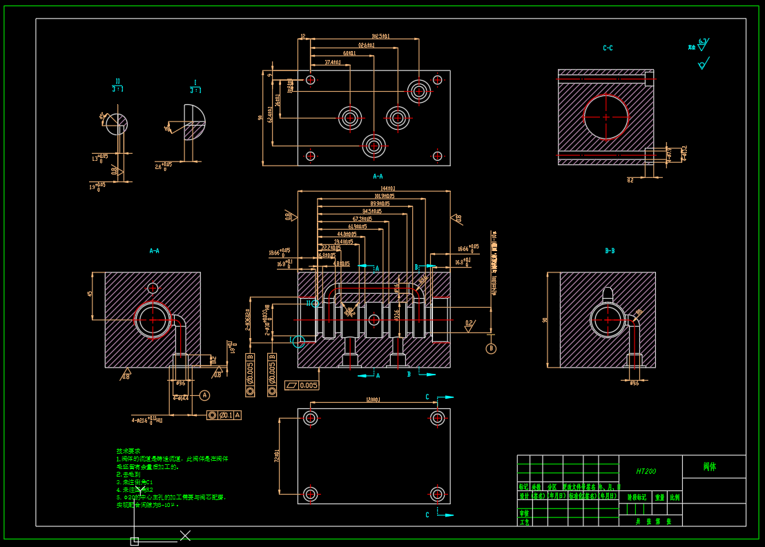16通径电磁换向阀3台肩Y型（CAD+说明书）