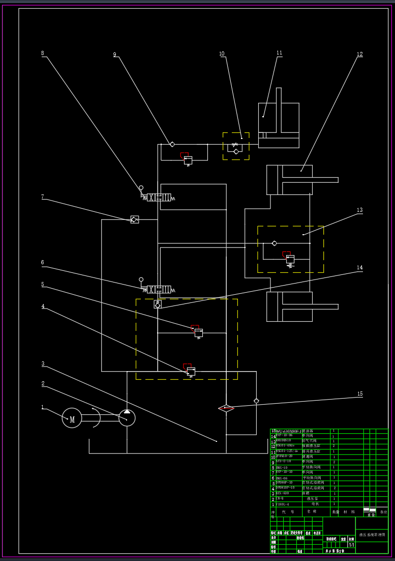 叉车结构及液压系统CAD