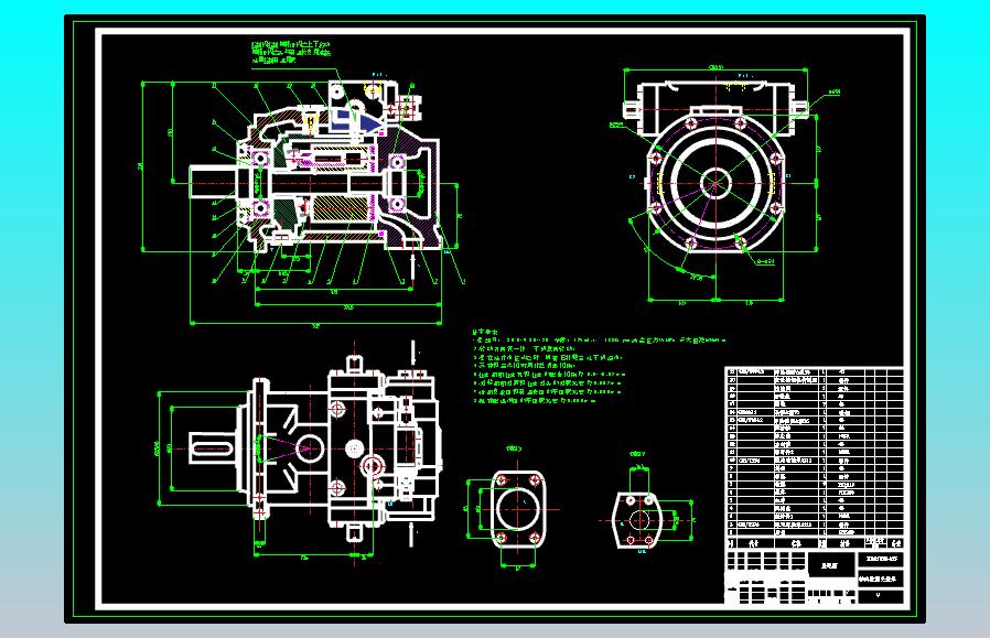 XB01VSO-125斜盘式轴向变量柱塞泵（CAD+说明书）