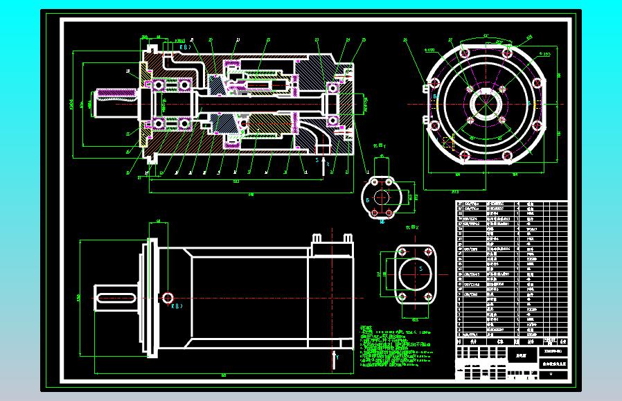 XB01FO-500轴向柱塞定量马达（CAD+说明书）